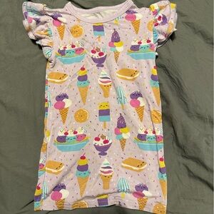 Little sleepies wild berry ice cream social flutter tee